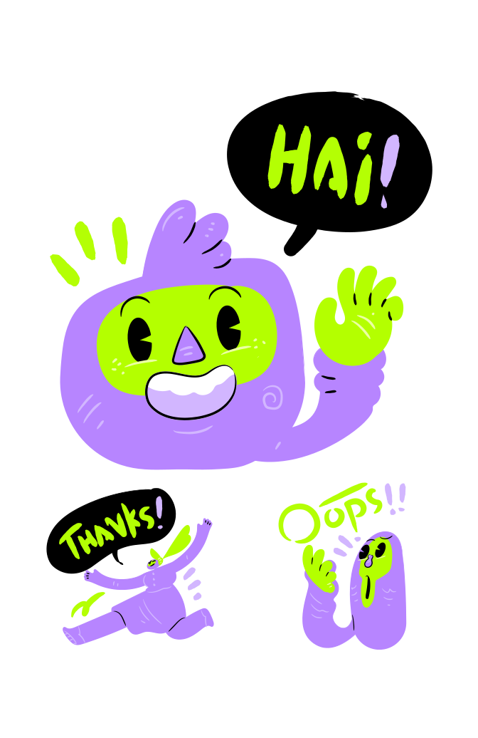 Neon Stickers Large Set Preview